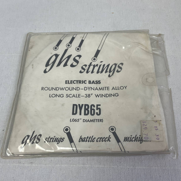 Vintage GHS Strings Electric Bass Roundwood Dynamite Alloy Long Scale 38 Winding - Picture 1 of 2